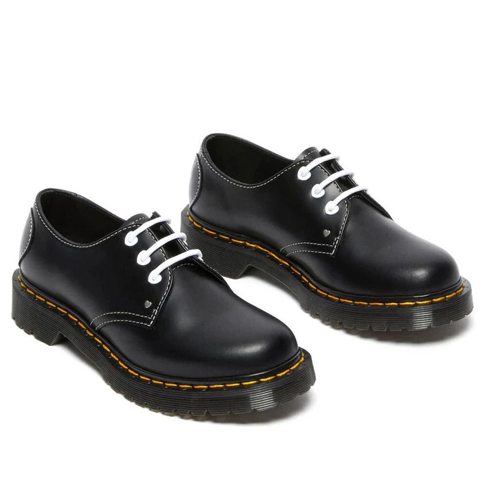 Women's Boots DR. MARTENS - 1461 Hearts - Black - Image 2
