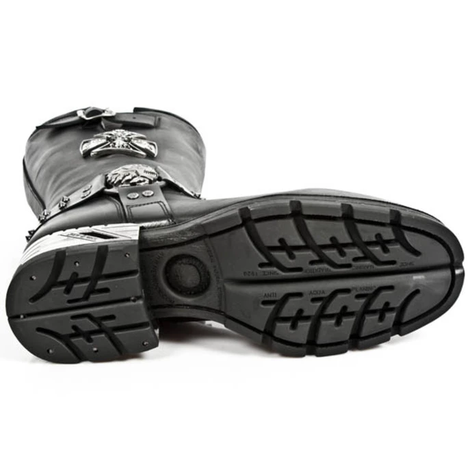 Shoes NEW ROCK - ITALI ANTIQUE MOTOROCK T.ACERO - Image 6