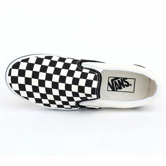 Shoes VANS - Classic Slip He - Black And White Checker - White - Image 4