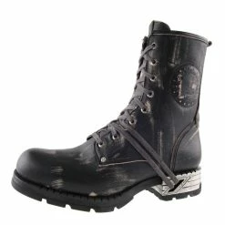 Boots NEW ROCK - Motorosk Negro - Vintage Raspado