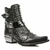 Boots NEW ROCK - Itali Black - Antik - West Negro-Acero