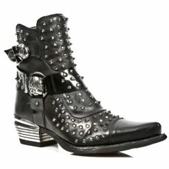 Boots NEW ROCK - Itali Black - Antik - West Negro-Acero