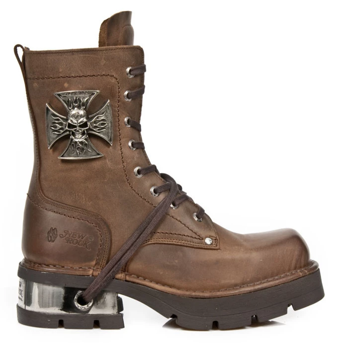 Boots NEW ROCK - VENTURE AVIADOR MARRON M3 ACERO ORIF