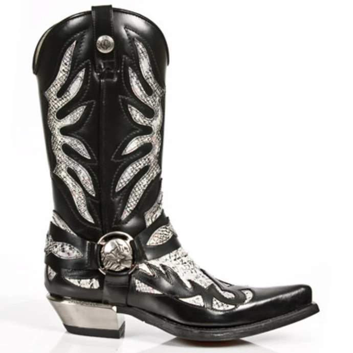 Boots NEW ROCK - PITON BLANCO NEGR WEST