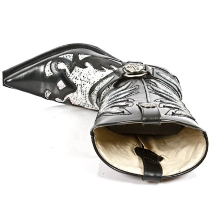 Boots NEW ROCK - PITON BLANCO NEGR WEST - Image 6