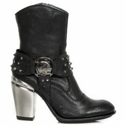 Women's Boots NEW ROCK - BUFALO WILD NEGRO - PITONE NEGRO