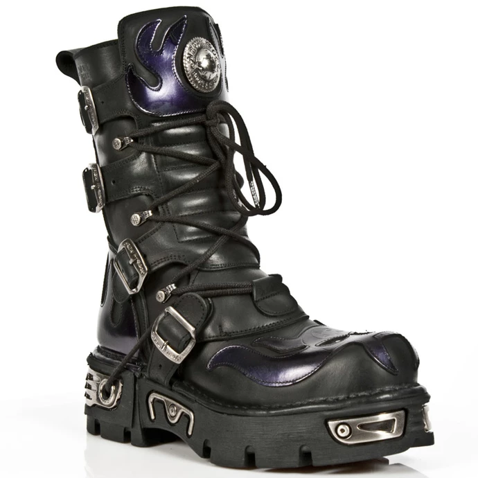Boots NEW ROCK - ITALI NEGRO, CHAROL STUCO LILA