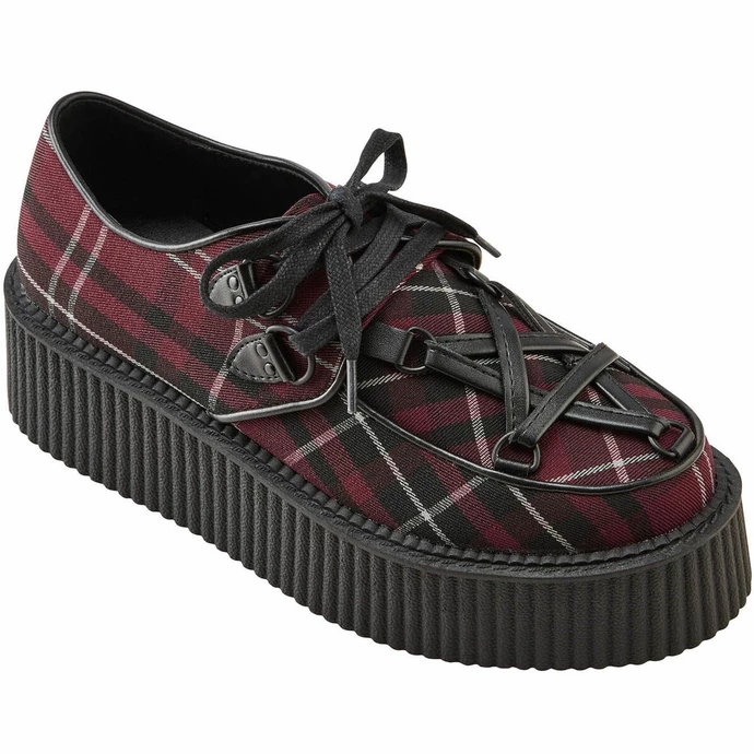 Women's Shoes KILLSTAR - Hexellent Creepers - Blood Tartan