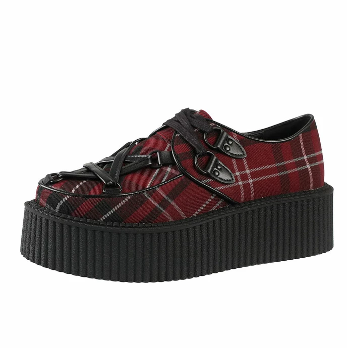 Women's Shoes KILLSTAR - Hexellent Creepers - Blood Tartan - Image 4