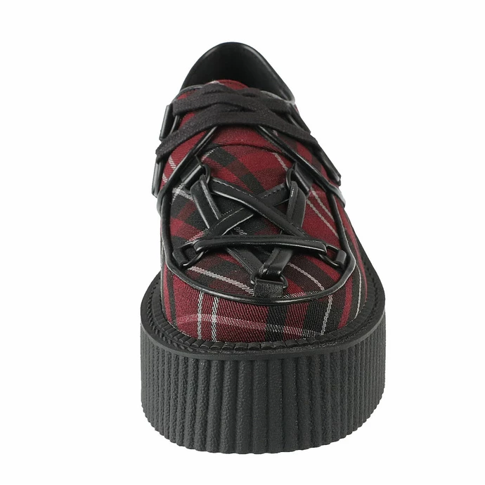 Women's Shoes KILLSTAR - Hexellent Creepers - Blood Tartan - Image 5