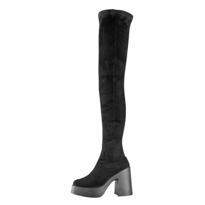 Women's Thigh High Boots ALTERCORE - Daphne Faux Suede - Black - Image 2