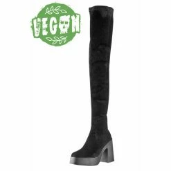 Women's Thigh High Boots ALTERCORE - Daphne Faux Suede - Black