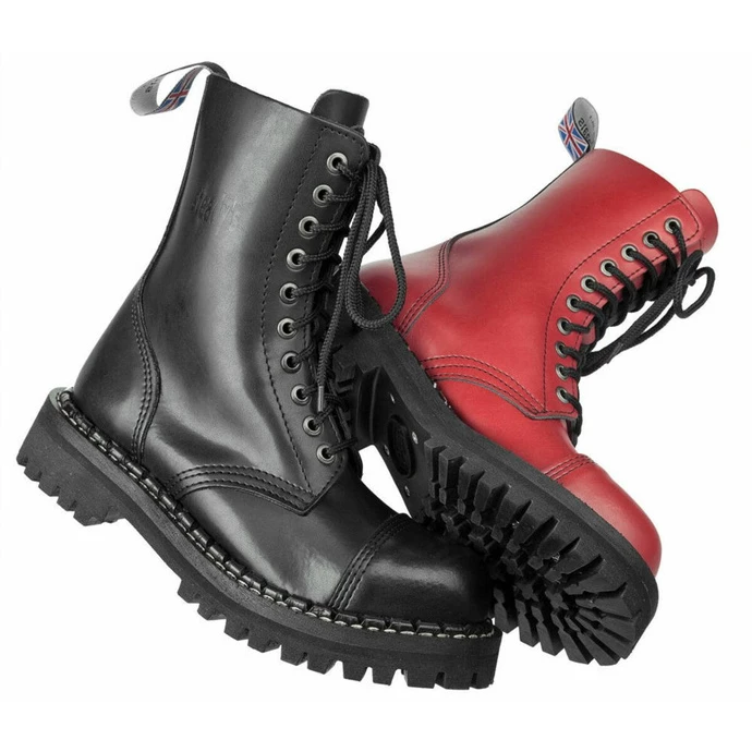 Boots STEADY´S - 10 Eyelets - Black Red - Image 4