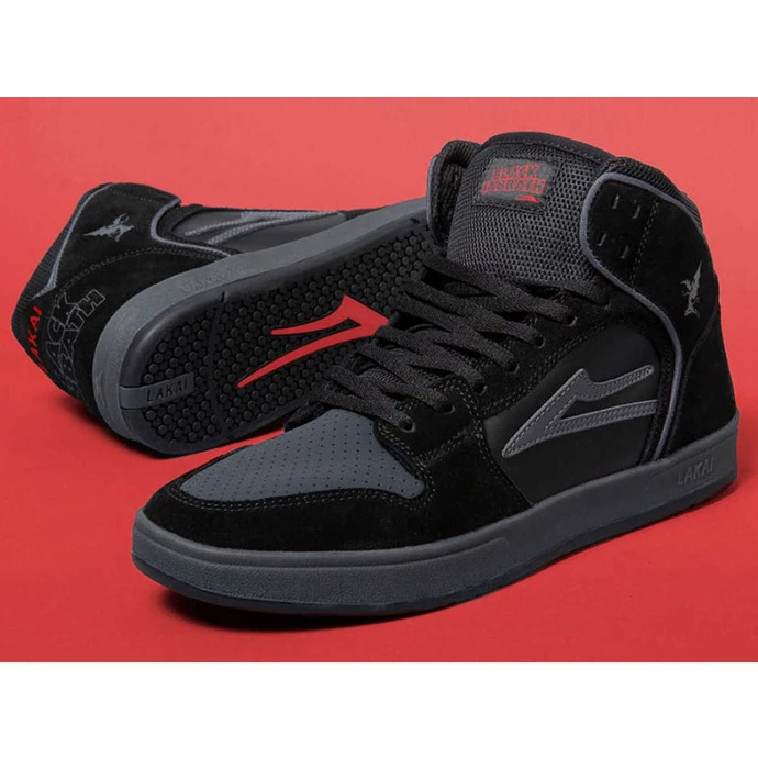 Shoes Lakai X Black Sabbath - Telford SMU - Black Grey Suede - Image 5